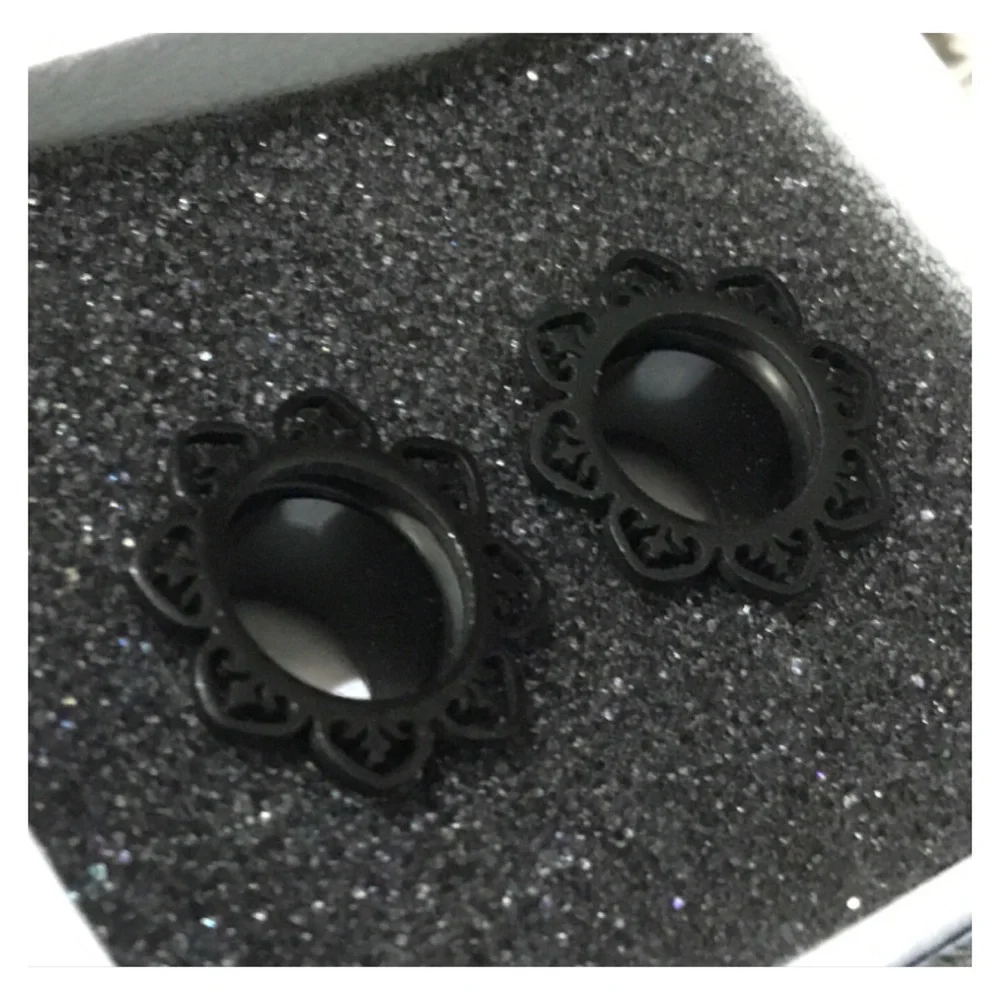 KUBOOZ Stainless Steel Ear Plug Tunnel Flesh Gauge Set in Boxes